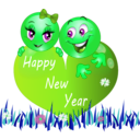 download Happy New Year Smiley Emoticons clipart image with 90 hue color