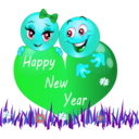 download Happy New Year Smiley Emoticons clipart image with 135 hue color