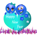 download Happy New Year Smiley Emoticons clipart image with 180 hue color