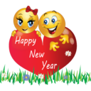 download Happy New Year Smiley Emoticons clipart image with 0 hue color