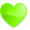 download Glossy Heart clipart image with 90 hue color