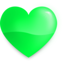 download Glossy Heart clipart image with 135 hue color