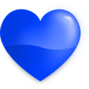 download Glossy Heart clipart image with 225 hue color