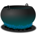 download Cauldron clipart image with 180 hue color