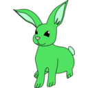 download Bunny clipart image with 90 hue color