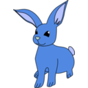 download Bunny clipart image with 180 hue color