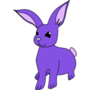 download Bunny clipart image with 225 hue color