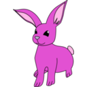 download Bunny clipart image with 270 hue color