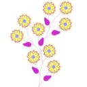 download Flower clipart image with 180 hue color