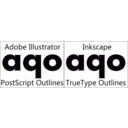 download Truetype Vs Postscript Outlines clipart image with 180 hue color