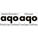 download Truetype Vs Postscript Outlines clipart image with 270 hue color