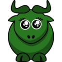 download Cartoon Gnu Eyes clipart image with 90 hue color