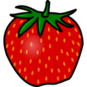 download Strawberry clipart image with 0 hue color