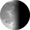 download Moon Half2 clipart image with 180 hue color