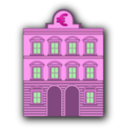 download Bank Building With Euro Sign clipart image with 270 hue color