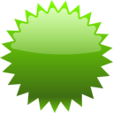 download Red Star Button clipart image with 90 hue color