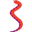 download Green Snake With Red Belly clipart image with 270 hue color