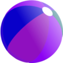download Beach Ball clipart image with 225 hue color