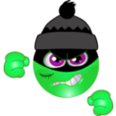 download Thief Smiley Emoticon clipart image with 90 hue color