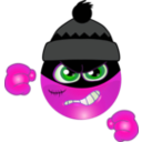 download Thief Smiley Emoticon clipart image with 270 hue color