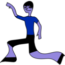 download Dancing Guy clipart image with 225 hue color