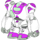 download Robot clipart image with 270 hue color