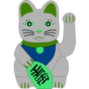 download Lucky Beckoning Cat clipart image with 90 hue color