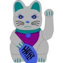 download Lucky Beckoning Cat clipart image with 180 hue color