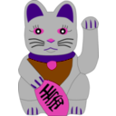 download Lucky Beckoning Cat clipart image with 270 hue color
