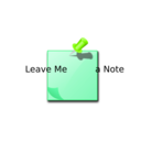 download Leave Me A Note clipart image with 90 hue color