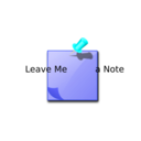 download Leave Me A Note clipart image with 180 hue color