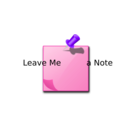 download Leave Me A Note clipart image with 270 hue color