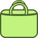 download Simple Shopping Bag Logo Icon clipart image with 45 hue color