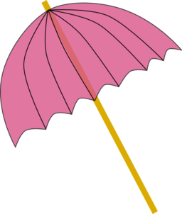 Umbrella Parasol Pink Tranparent