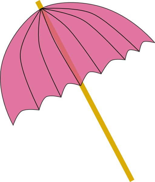 Umbrella Parasol Pink Tranparent