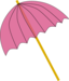 Umbrella Parasol Pink Tranparent