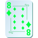 download Ornamental Deck 8 Of Diamonds clipart image with 135 hue color