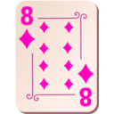 download Ornamental Deck 8 Of Diamonds clipart image with 315 hue color