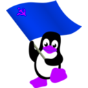 download Commie Tux clipart image with 225 hue color