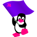 download Commie Tux clipart image with 270 hue color