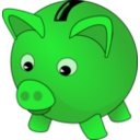 download Piggybank clipart image with 90 hue color