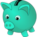 download Piggybank clipart image with 135 hue color