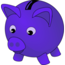 download Piggybank clipart image with 225 hue color