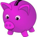 download Piggybank clipart image with 270 hue color