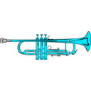 download Trumpet clipart image with 135 hue color