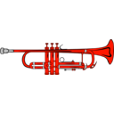 download Trumpet clipart image with 315 hue color