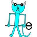 download Devil clipart image with 180 hue color