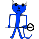 download Devil clipart image with 225 hue color