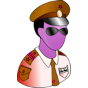 download Soldier clipart image with 270 hue color
