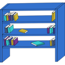 download Bookcase clipart image with 180 hue color